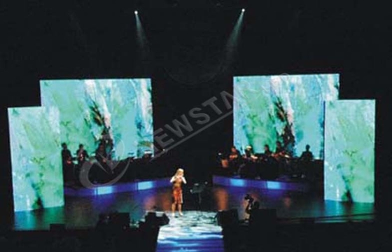 Ultra Thin Rotating Curtain Led Display For Advertising , Flexible Led Screen
