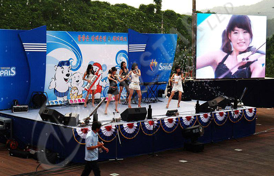 Outside P10mm Led Video Screen Rental Hd Led Display With Wide Horizontal Angle