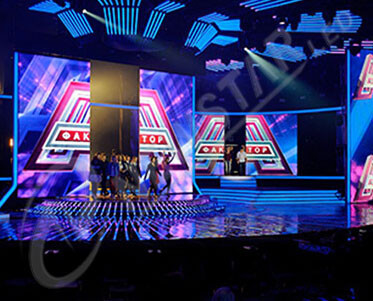 Full Color Indoor P7.81 Transparent LED Screen , Curtain LED Display for Stage