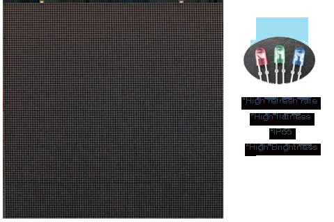 Lightweight Outdoor Full Color Led Display 16mm IP65 High Brightness