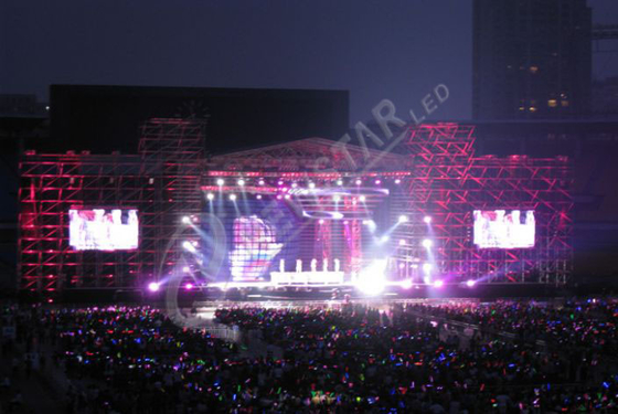 SMD 3535 Outdoor P15.625 Transparent LED Screen / Rental LED Display For Concert And Show